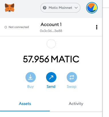 MetaMask Matic Wallet network