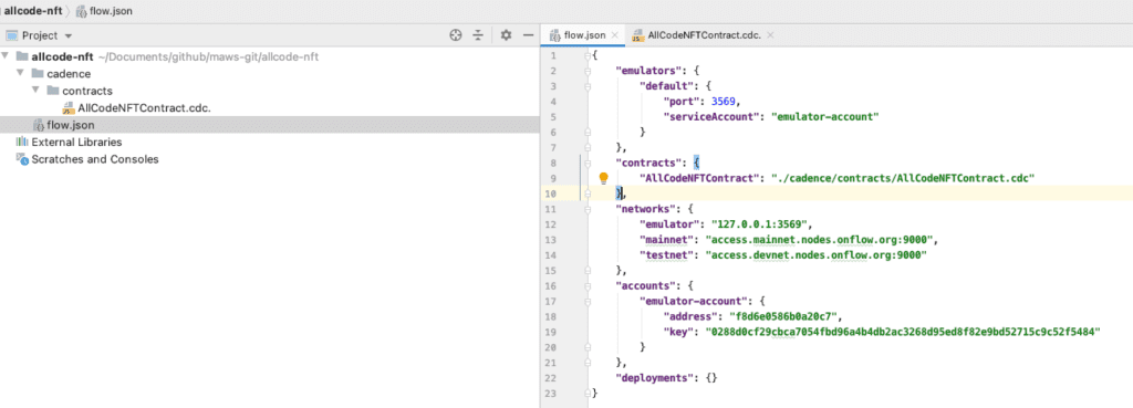 AllCode NFT Flow.json Contracts