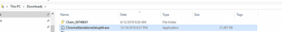 Double click on Chrome StandaloneSetup64.exe